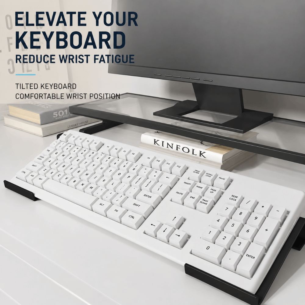 Gaming Keyboard Non Mechanical - 1PCS/1Pair Portable Metal Keyboard Riser Space-Saving