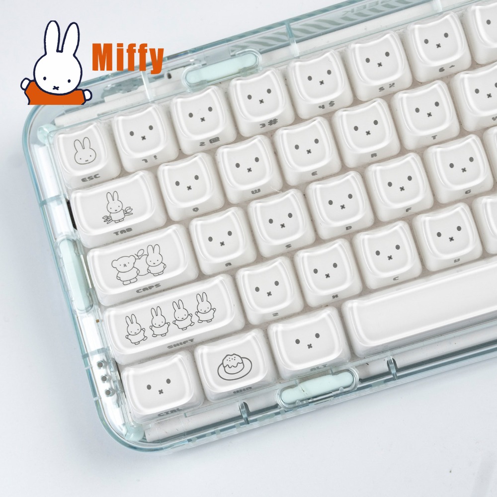 Kawaii Miffy Keycaps Cute Rabb - Gaming Keyboard Affordable ulasan dan harga