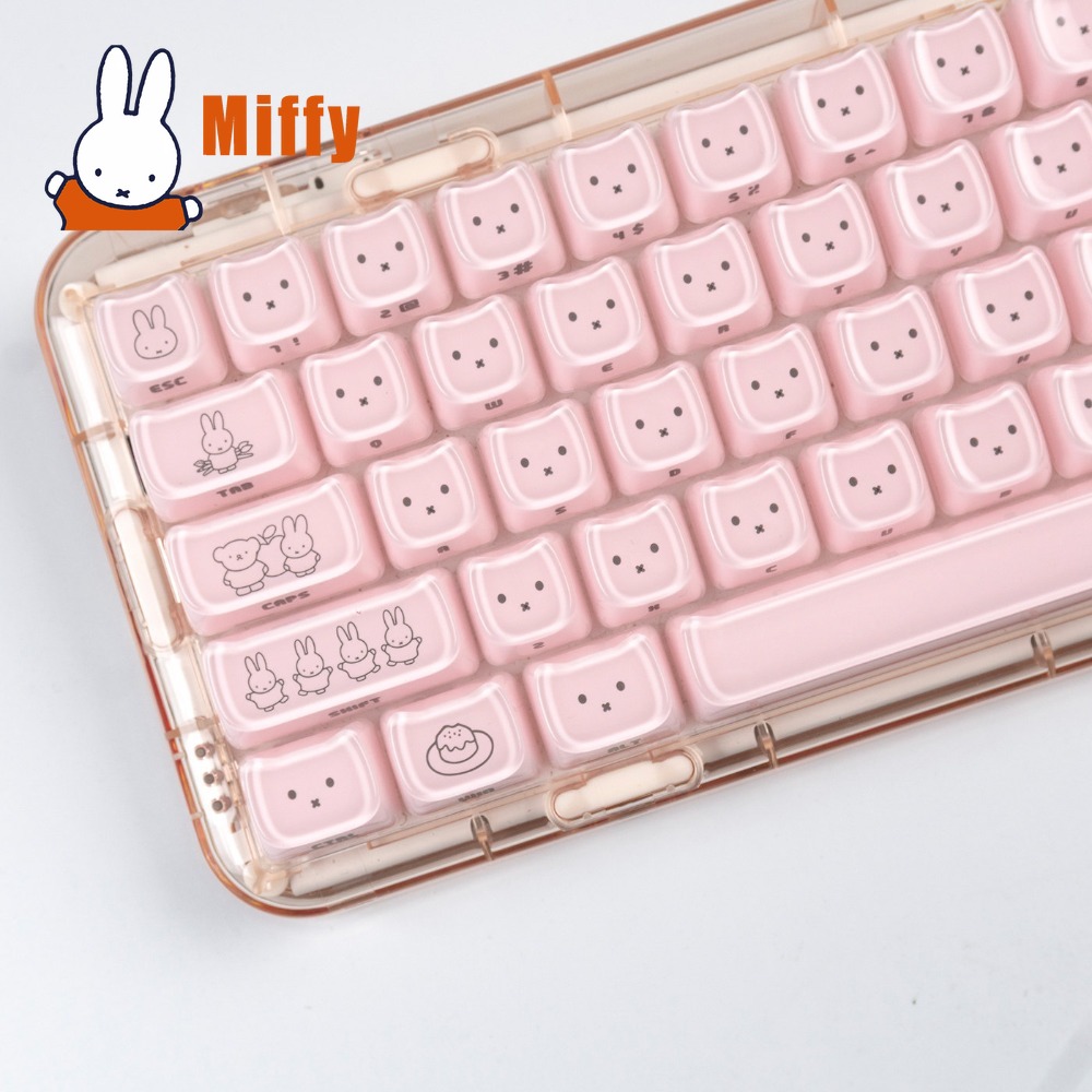 Kawaii Miffy Keycaps Cute Rabb - Gaming Keyboard Affordable ulasan dan harga