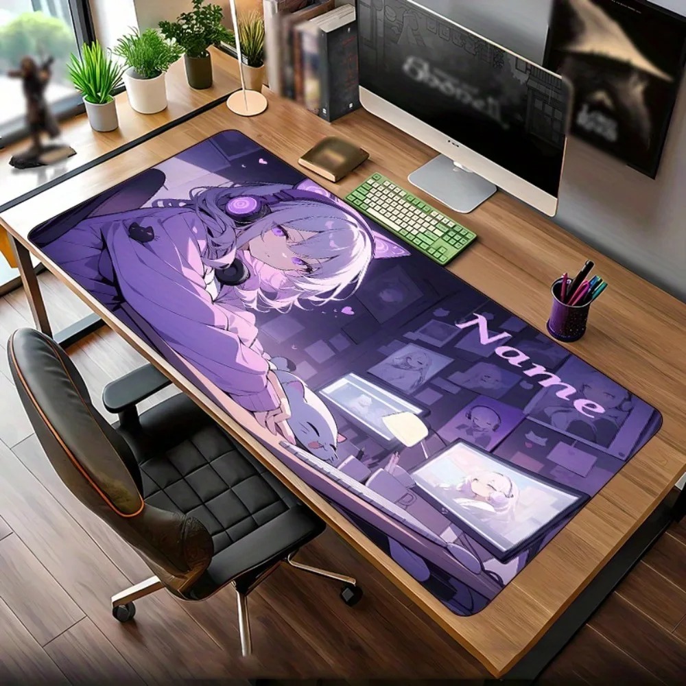Anime Girl Gaming Large Desk M - Gaming Keyboard Name ulasan dan harga