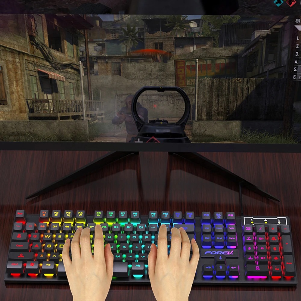 104 Keys Mechanical Feel Keybo - Gaming Keyboard And Mouse For Xbox ulasan dan harga