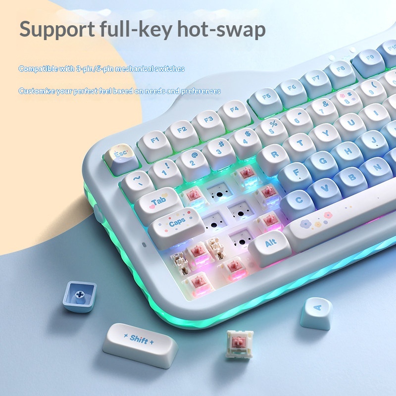 YUNZII C98 Keyboard Tri-mode Q - Gaming Keyboard That Is Quiet ulasan dan harga
