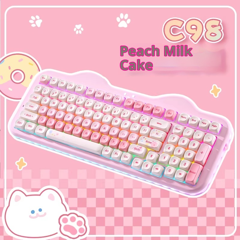 YUNZII C98 Keyboard Tri-mode Q - Gaming Keyboard That Is Quiet ulasan dan harga