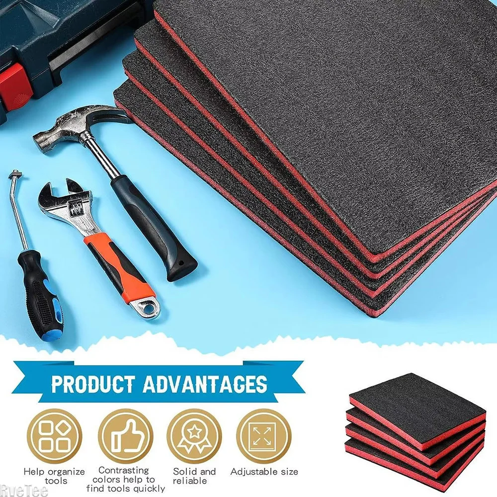 4Pcs Tool Box Foam Inserts Pac - Polyurethane Foam Sheet ulasan dan harga