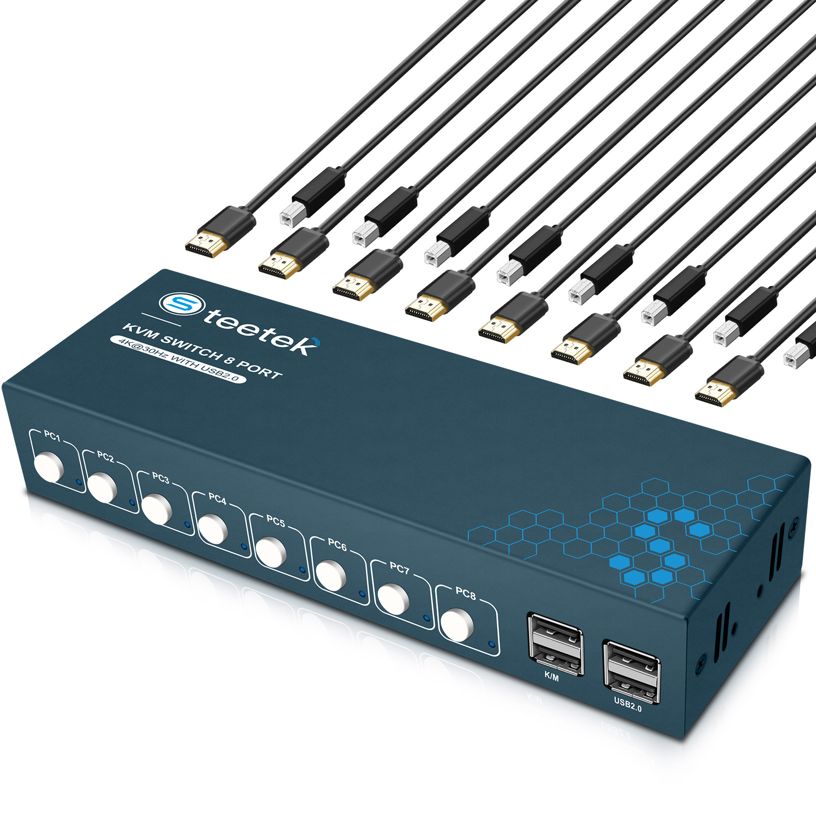 KVM Switch 8 Port HDMI KVM Swi - Gaming Keyboard And Mouse For Xbox ulasan dan harga