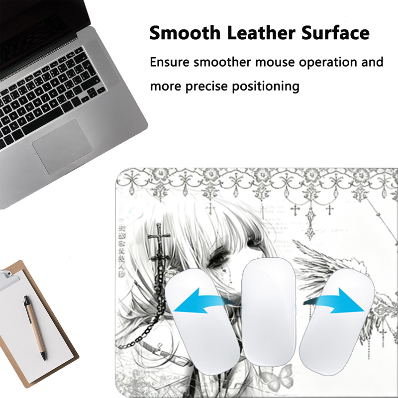 Leather Mousepad Black White A - Keyboard Gaming Black ulasan dan harga